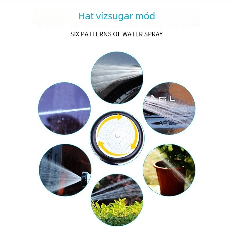 IRIS Alice Vízspray pisztoly – Autómosáshoz, állítható vízhozam, hat funkció, magas nyomás