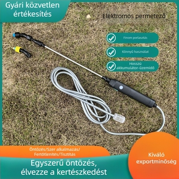 Elektronikus öntöző permetező, műanyagból, újratölthető permetezőpisztoly, fertőtlenítés és növényvédő permetezés