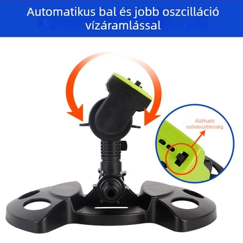 toronytípusú automata oszcilláló öntözőfej gyepre, virágokra és zöldségekre