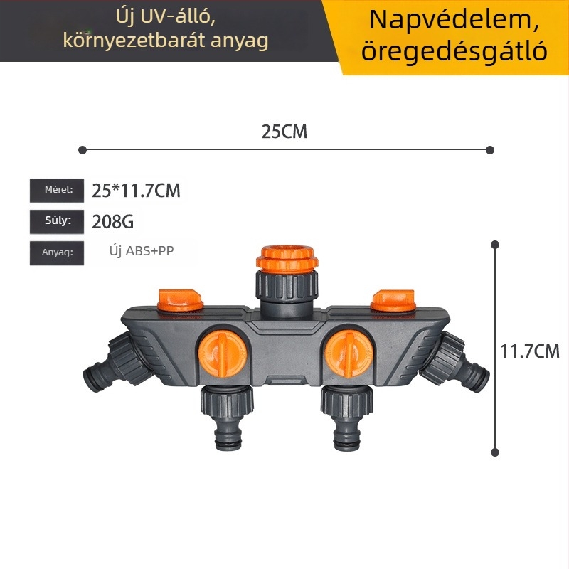 Yimay ABS vízcső elosztó szelep – 1 bemenet, 4 kimenet, háztáji kerthez