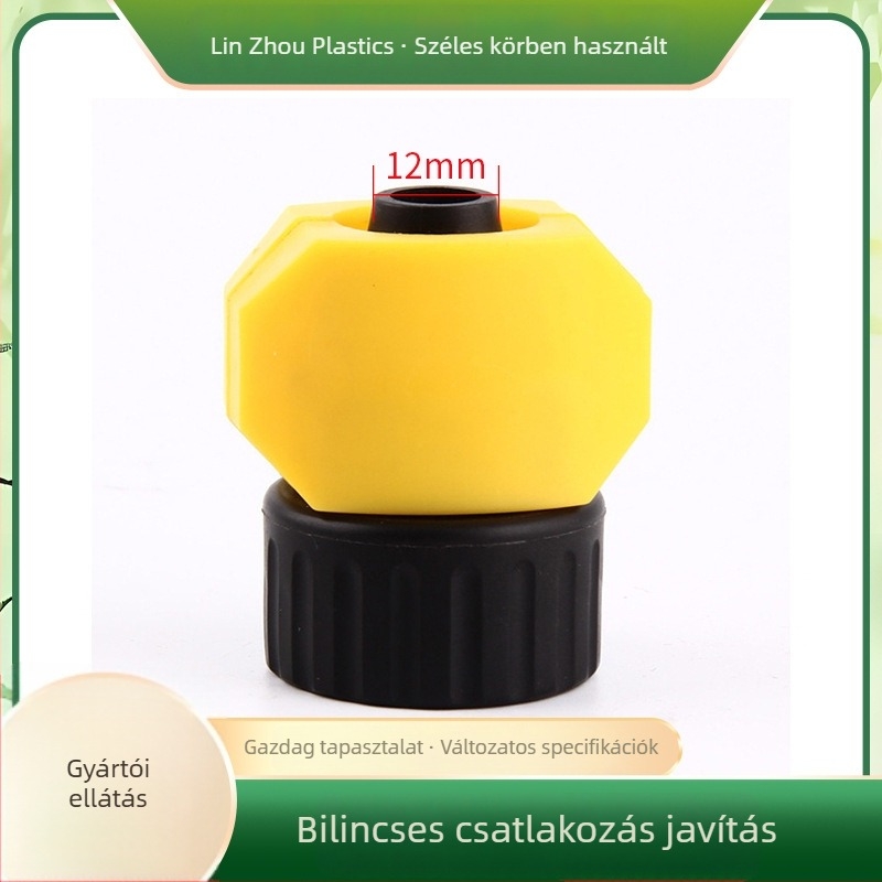 Műanyag kerti öntözés csatlakozók, forgó gyorscsatlakozók gyűrűs bilincs-szel, vízpisztolycső csatlakozók