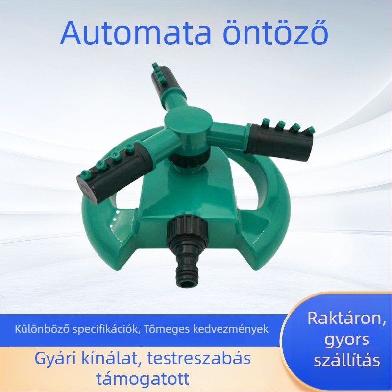 Automata kerti öntöző, 360°-os forgó permetezőfejjel zöldségekhez és zöldterületekhez