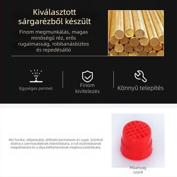 Réz permetezőfej kert öntözéséhez – állítható permet, Lejin márka
