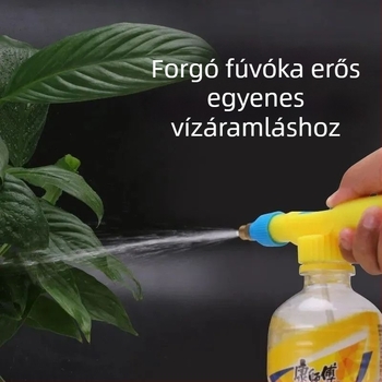 Műanyag teáskanna-stílusú öntöző kanna permetező fejjel — kézi permetező otthoni kertéshez és közterületek zöldterületeihez