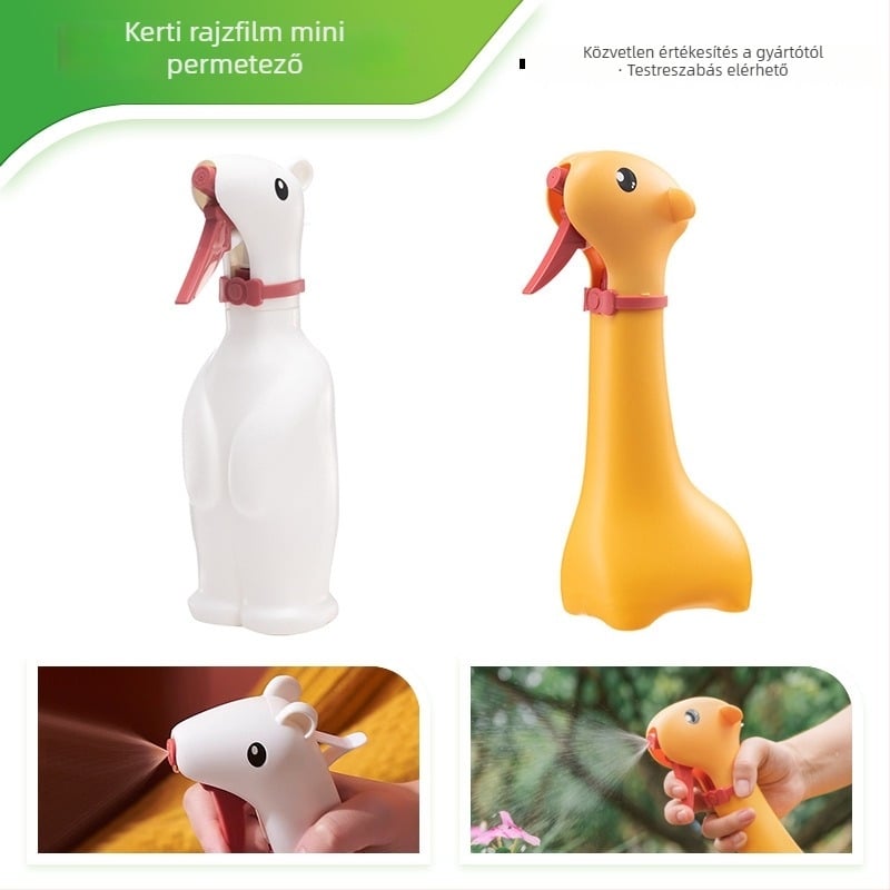 Karikaturás dizájnú öntöző kanna beltéri és kültéri használatra, műanyag, 500 ml, könnyen fogható, Sentri