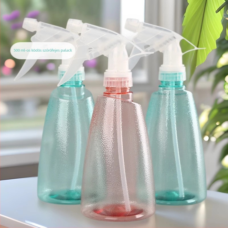 Mandi PET vízpermetező palack, 500 ml, matt felületű, kézi nyomású permetező, injektált formázás