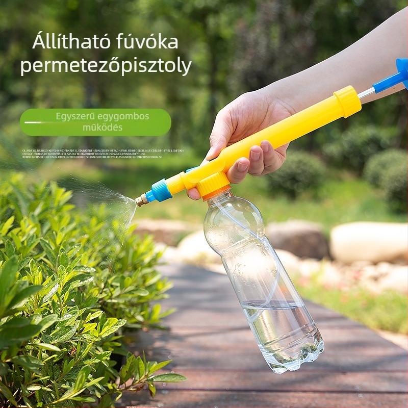 Univerzális italos palack fej öntöző kannához — műanyag + vas, 250–1000 ml, fertőtlenítő permet, otthoni kertészkedés