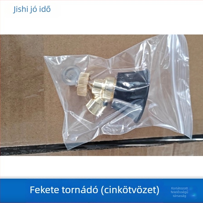 Állítható permetezőfej mezőgazdasági felhasználásra, réz–cink ötvözet test, műanyag oldalvédővel, M14×1.5 menet