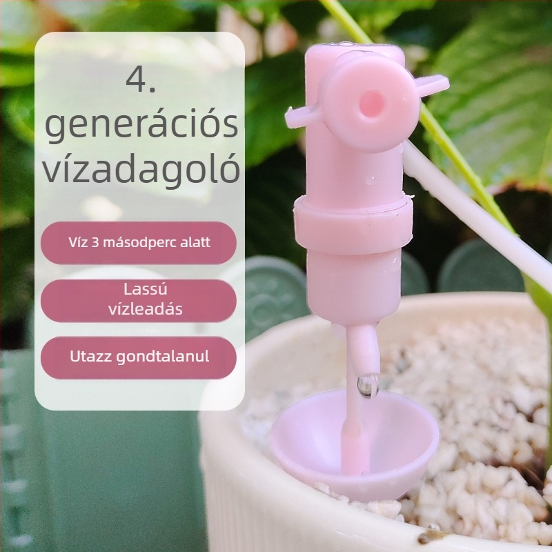 Szabadalmaztatott automata csepegtető öntöző rendszer növények számára, egy hónapos távollét esetén