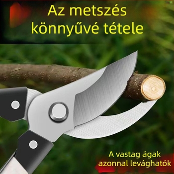 Rozsdamentes acélból készült vastag ágak metszőolló, kényelmes kerti metsző eszköz gyümölcsfák metszéséhez és graftinghez