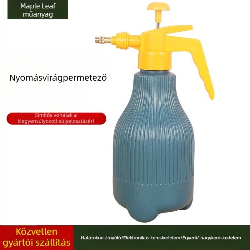 Plasztik öntözőkanna / permetező, kézi nyomású folyás, forgó fej, Maple Leaf márka