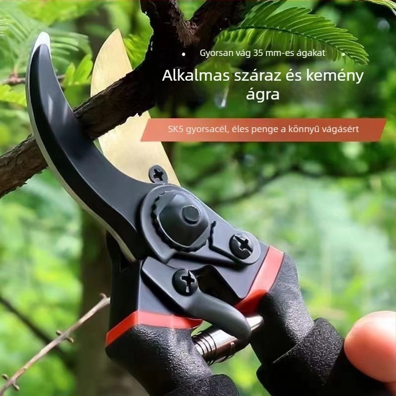 SK5 gyümölcsfa metszőolló, SK5 acél, hatékony vágás, kiváló kivitelezésű kerti eszköz