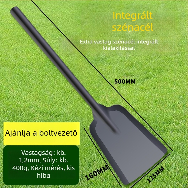 Vastagított lapát grillsütőhöz és kerthez – grill tisztítására, tüzelőfa kemencéhez és talajhoz