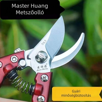 Gyümölcsfák metszőollója, SK5 acélból, ergonikus, erőfeszítés-megtakarító kialakítás, Master Huang.