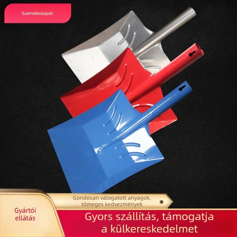Négyszög fejű kerti lapát a szabadban végzett szemét tisztításához