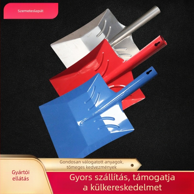 Négyszög fejű kerti lapát a szabadban végzett szemét tisztításához