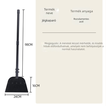 Többfunkciós jégmentesítő lapát kerti használatra, gyomláló és gyepszegély-tisztító eszközzel