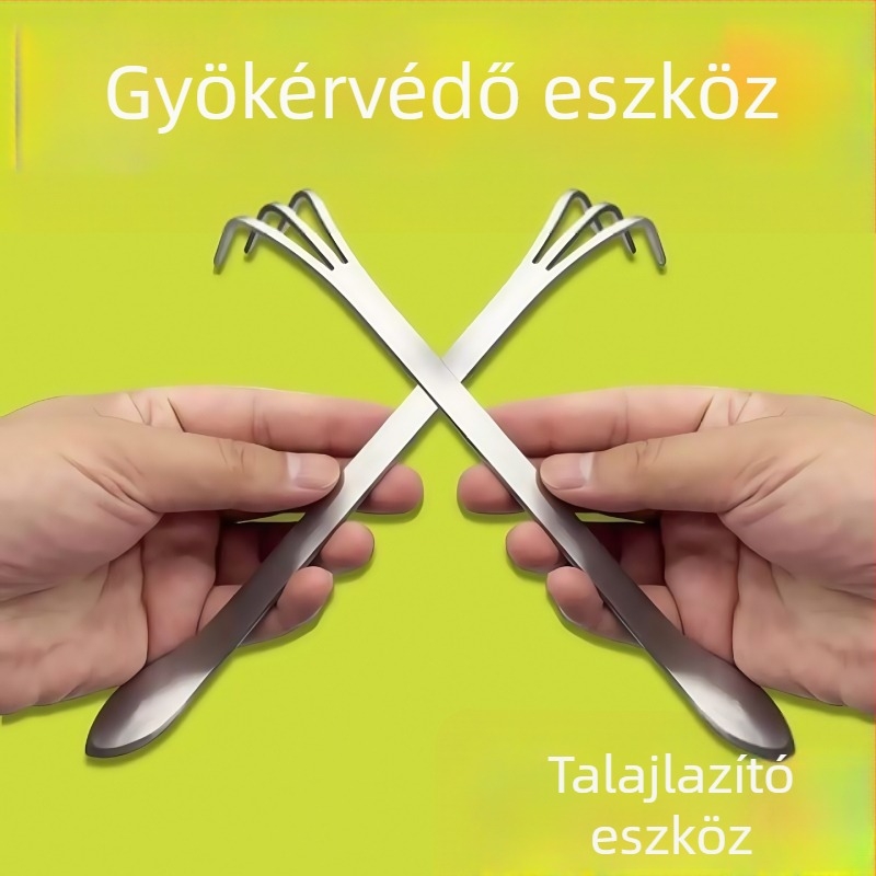 Seiko bonsai gereblye rozsdamentes acélból, vastagodott, kéziszerszám, dupla fejű tömítő kés a bonsai készítéséhez