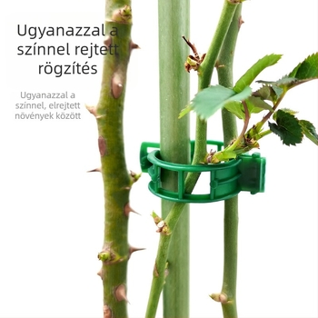 Szőlő- és palánta rögzítő klipsz – műanyag növény-támasztó clip dróthálóra