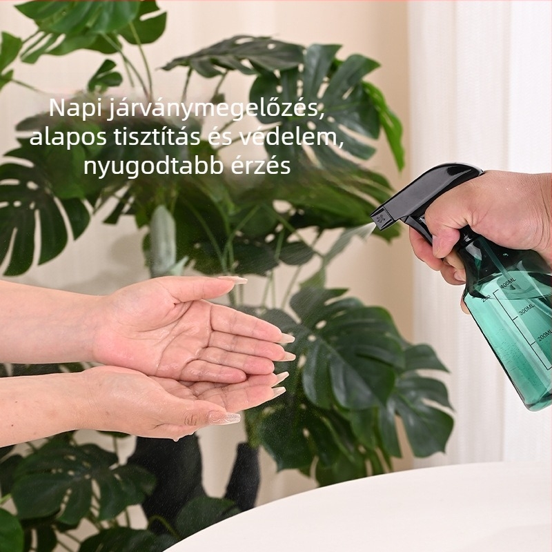 Öntöző kanna finom köd sprével — PP+PET anyag, öntözésre és fertőtlenítésre