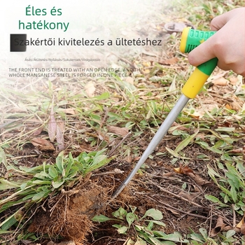 Kézzel kovácsolt fokhagyma- és zöldségkapával – gyomláláshoz, vastagodott élű, éles kültéri kertészeti eszköz