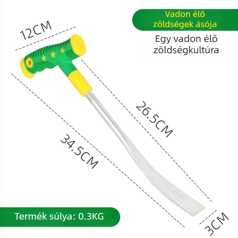 Kézzel kovácsolt fokhagyma- és zöldségkapával – gyomláláshoz, vastagodott élű, éles kültéri kertészeti eszköz