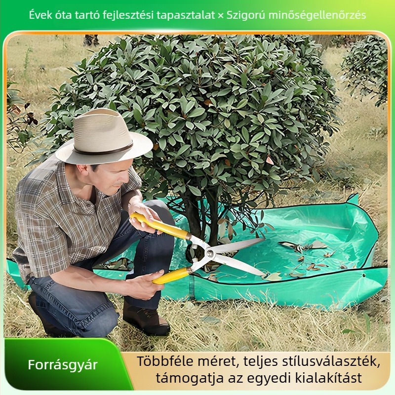 Levélgyűjtő takaró kerthez, kültéri és piknik használatra, műanyag
