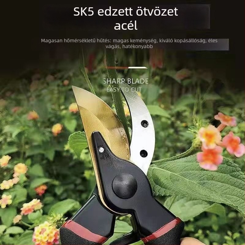 SK5 kerti olló, rozsdamentes acél, ergonómikus metszőolló gyümölcsfák vastag ágaihoz