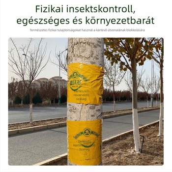 Rovarriasztó szalag fákhoz és palántákhoz, erdészeti csapda szalag, fehér bevonatú magasságjelölő szalag