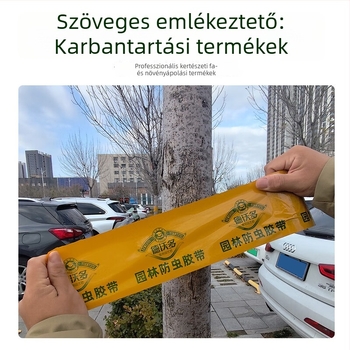 Rovarriasztó szalag fákhoz és palántákhoz, erdészeti csapda szalag, fehér bevonatú magasságjelölő szalag