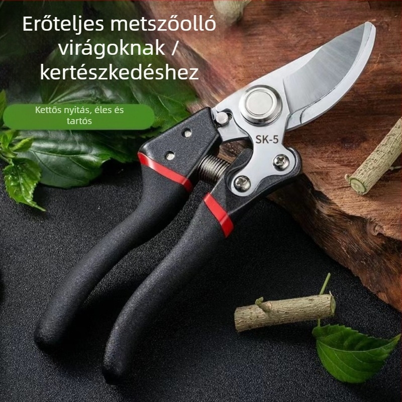 Multifunkcionális metszőolló vastag ágakhoz – kerti olló gyümölcsfákhoz, faiskolákhoz és virágokhoz, ergonikus, erőtakarékos kialakítás