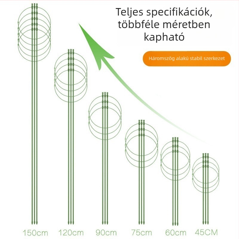 Állítható növénymászó állvány műanyag bevonatú acélcsőből