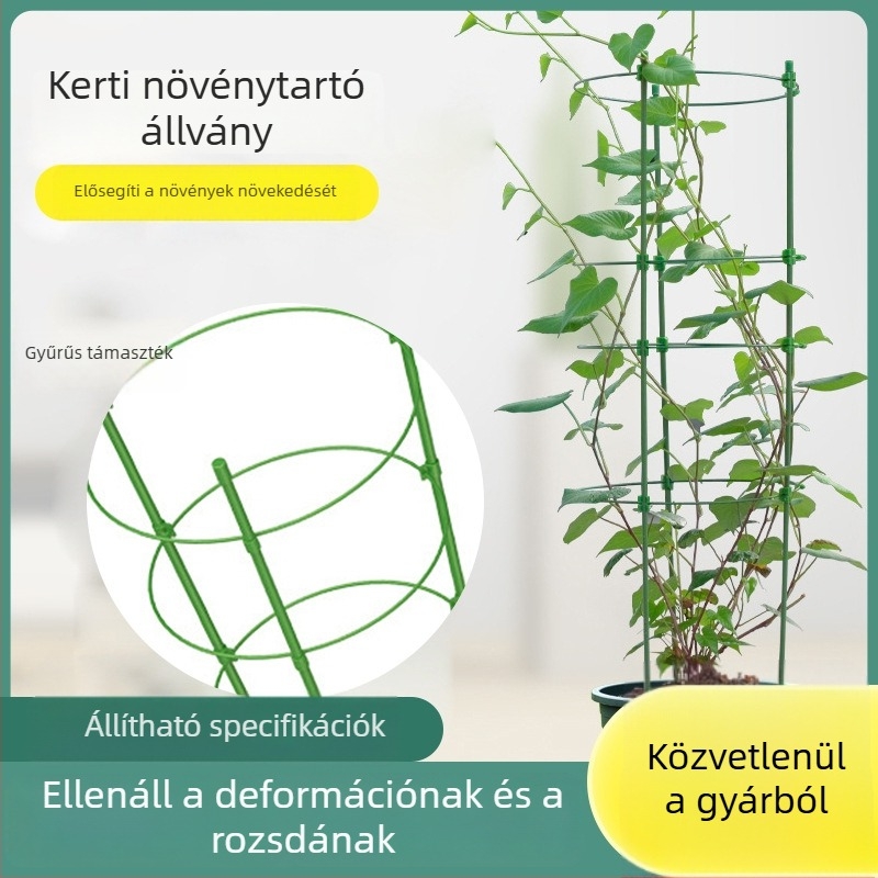 Állítható növénymászó állvány műanyag bevonatú acélcsőből
