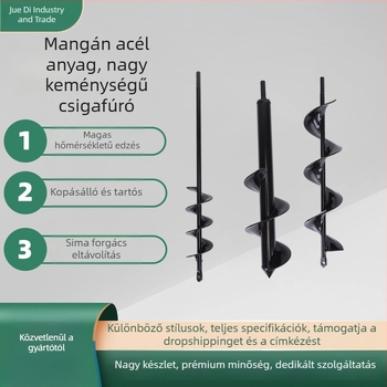 Spirál talajfúró készlet és földfúró gép lyukak fúrására – kerthez és építéséhez