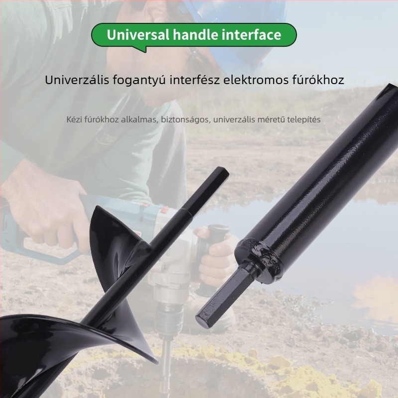 Spirál talajfúró készlet és földfúró gép lyukak fúrására – kerthez és építéséhez