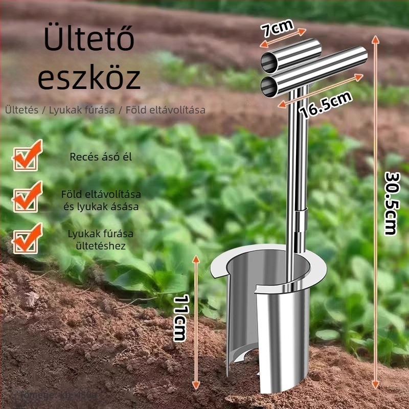 Palántázó eszköz zöldségekhez, lyukasztó funkció, könnyű használat