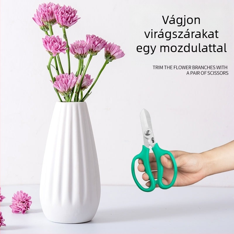 Virágolló és metszőolló – virágkötő és kertészeti eszközök