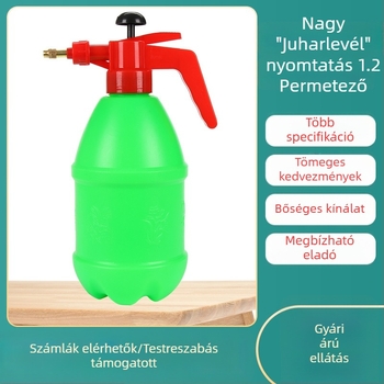 1,2 L kapacitású kézi kerti permetező juharlevél mintával, öntözésre és fertőtlenítésre