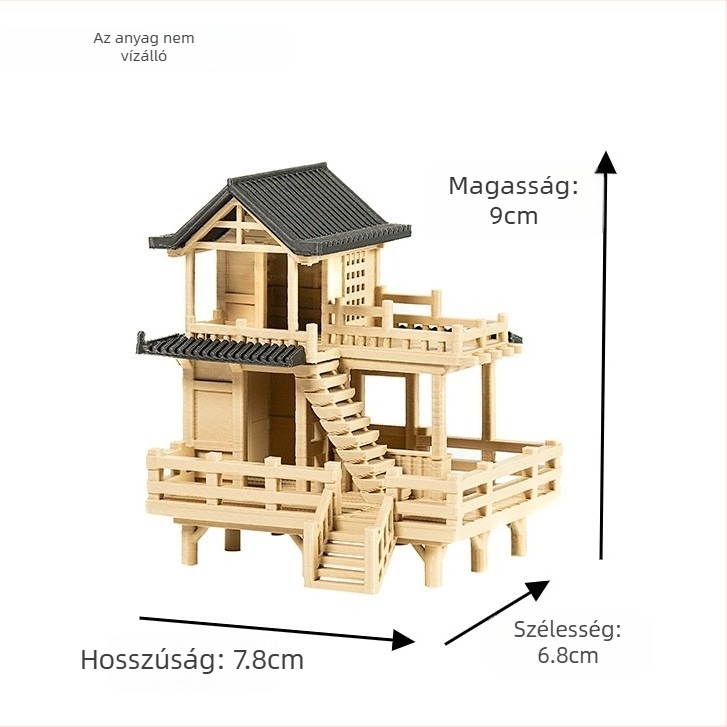3D-nyomtatott kiegészítők tájépítéshez, bonsaihoz, sziklakerthez, pavilonokhoz, ősi épületekhez és kínai stílusú udvarokhoz