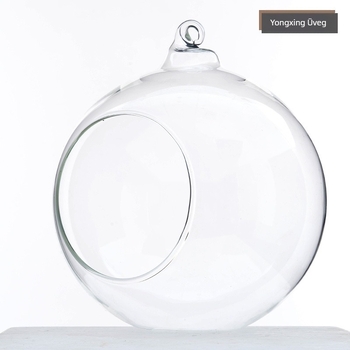 DIY mini táj üveggömb nyitott felső résszel és függő vas kerettel esküvői és otthoni dekorációhoz