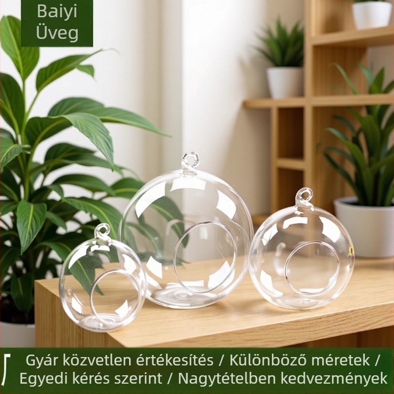 Mikro táj ökológiai üveg moha- és pozsgás növényekhez, fújt üveg, modern stílus