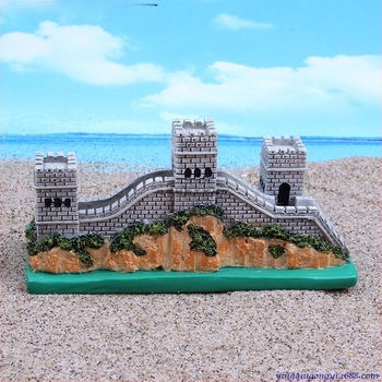 Yingqiu Craft Szintetikus gyanta Homokasztal játék – Nagy Fal, kínai stílus, festett, logóval testreszabható