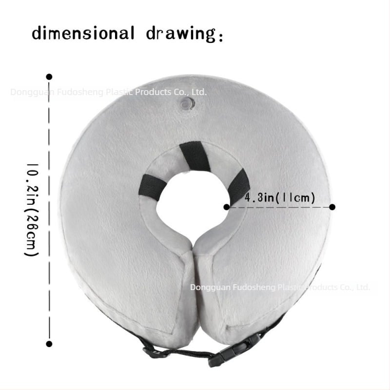 Felfújható kutyanyakörv posztoperatív használatra, nyalogatás elleni, környezetbarát PVC, kód Dbb 000013