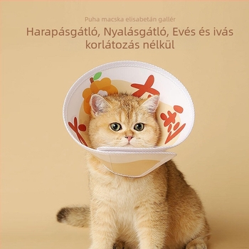 Elizabethán gallér macskáknak - puha PU, megakadályozza a nyalogatást, Brit rövid szőrű macskáknak és más fajtáknak