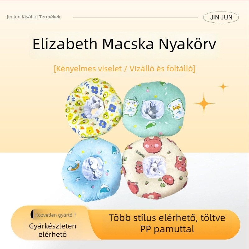 Macska nyakörv virágos mintával, PP pamut anyag, INS stílus, macskák számára, egész éves használatra