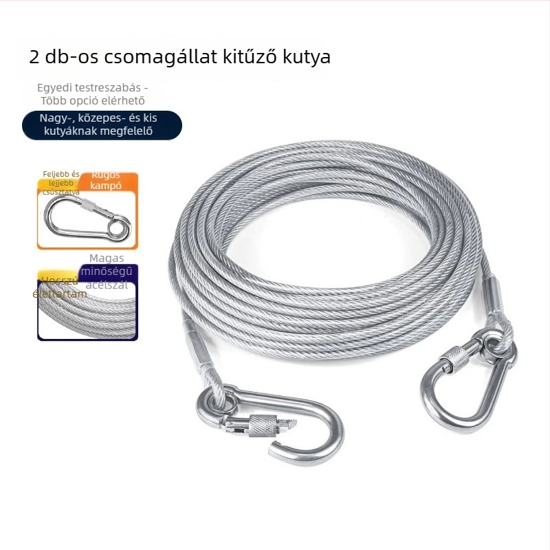 Chengxing fém kutyapóráz – nem húzható vissza, 100 db/doboz