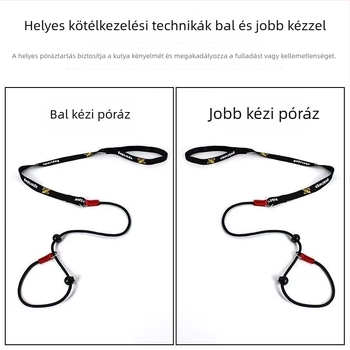 Nylon kutya edzés- és sétapánt P-lánc dizájnnal