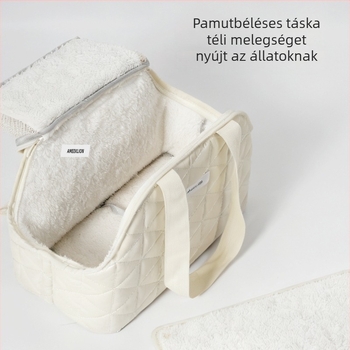 Kisállat szállító hátizsák fejkilógó nyílással, külső Peach Skin anyag, belső Arctic Velvet bélés, 4,5 kg-ig macskáknak vagy kiskutyáknak