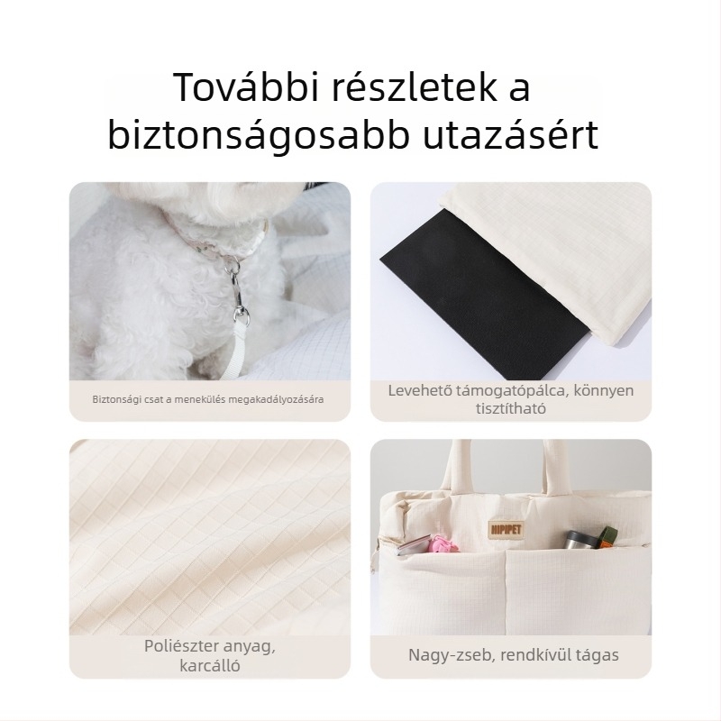Autó- és szabadtéri háziállat táska – 20 L, poliészter, egyszínű, közepesen lágy felépítés, váll- vagy kereszttáska-stílus