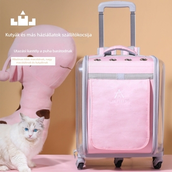 Macska szállító hátizsák - űr kapszula dizájn, nagy kapacitás két macskának, poliészter